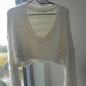 Urban Outfitters cropped fuzzy knit sweater